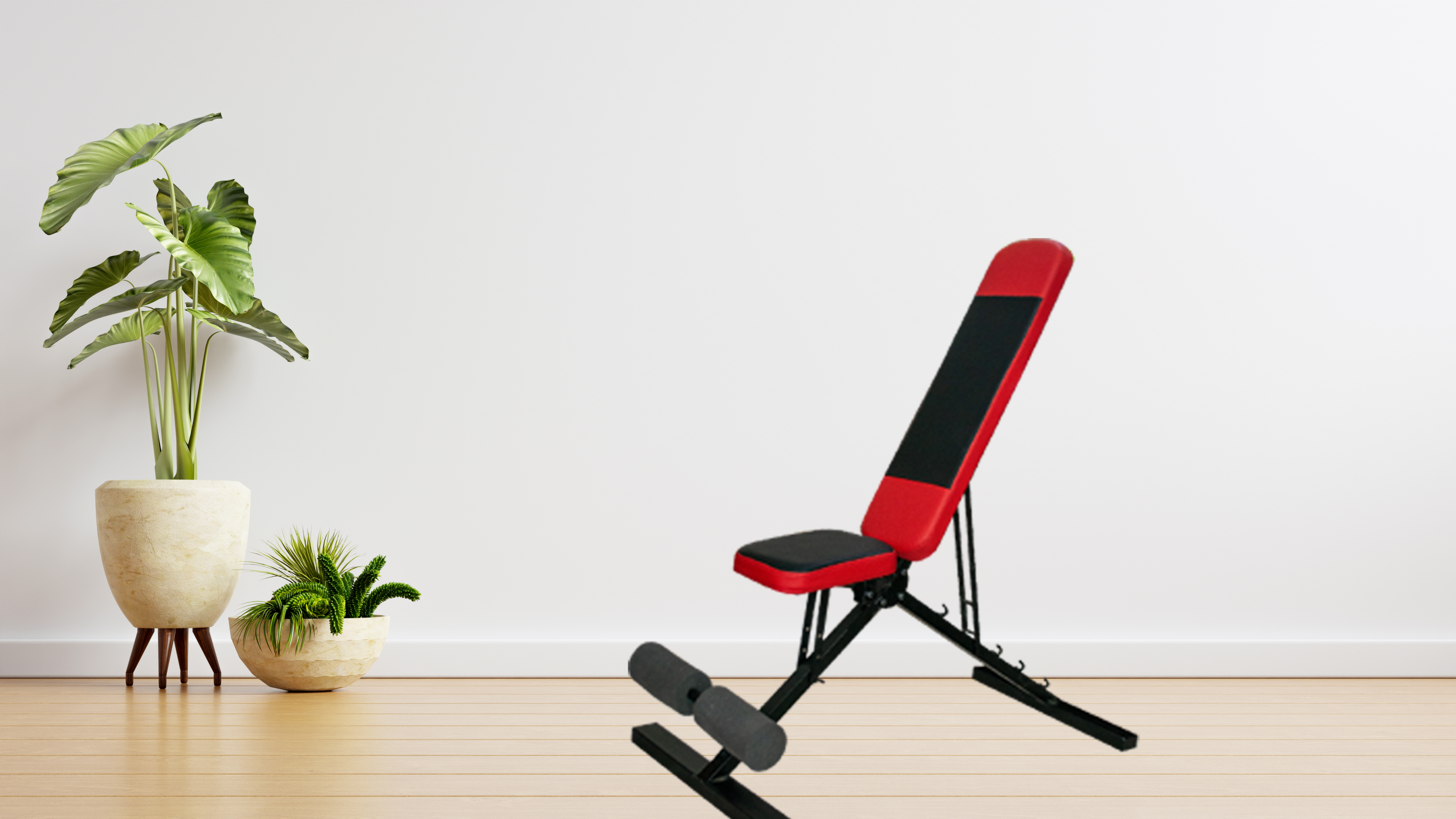 SPORTECH-Pro-Bench-Press-white-wall-empty-room-with-plants-floor-3d-rendering.png